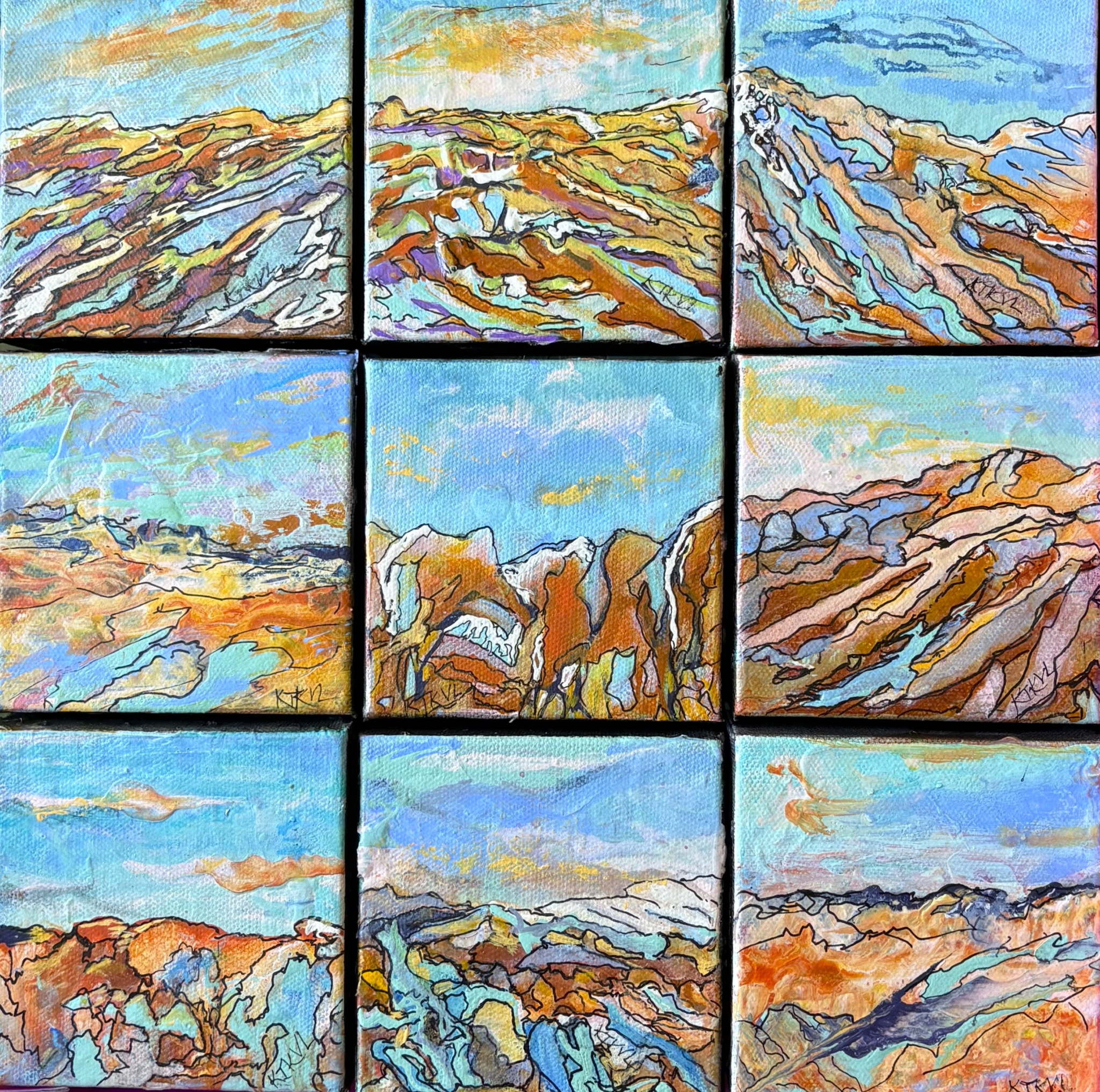 Geologic Time 9 pieces by Kathleen Van Lieu